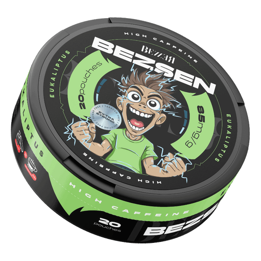 Woreczki kofeinowe, BEZZER BEZSEN - Eukaliptus 85 mg